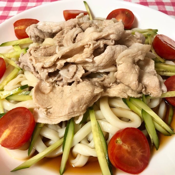 夏にピッタリ！簡単☆冷しゃぶうどん